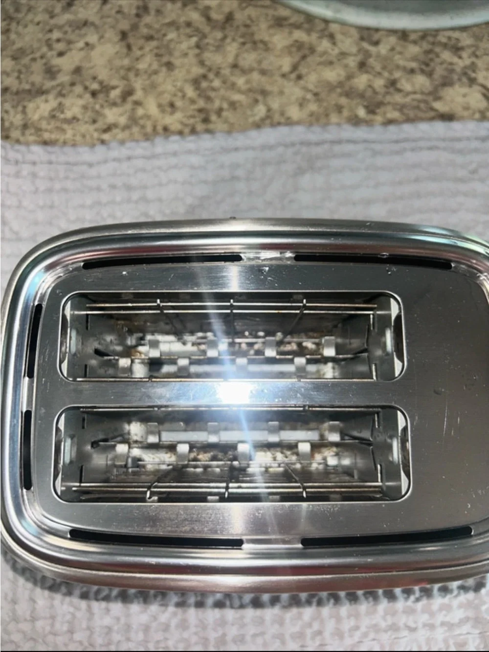 Oster Chrome Finish 2-Slice Toaster in Silver and Black